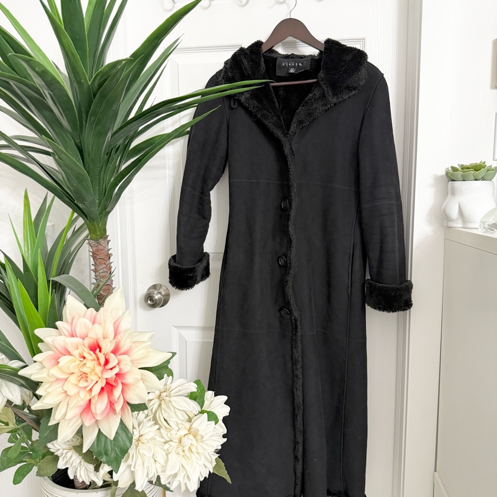 🧥 VINTAGE SHERLING SHERPA SUEDE TRENCH COAT